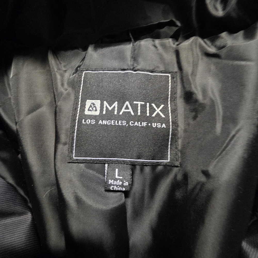Matix Charcoal and Light Gray Hooded Puffer Jacket - Picture 2 of 3